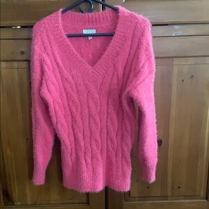 Lucky Brand V-Neck Pink Sweater